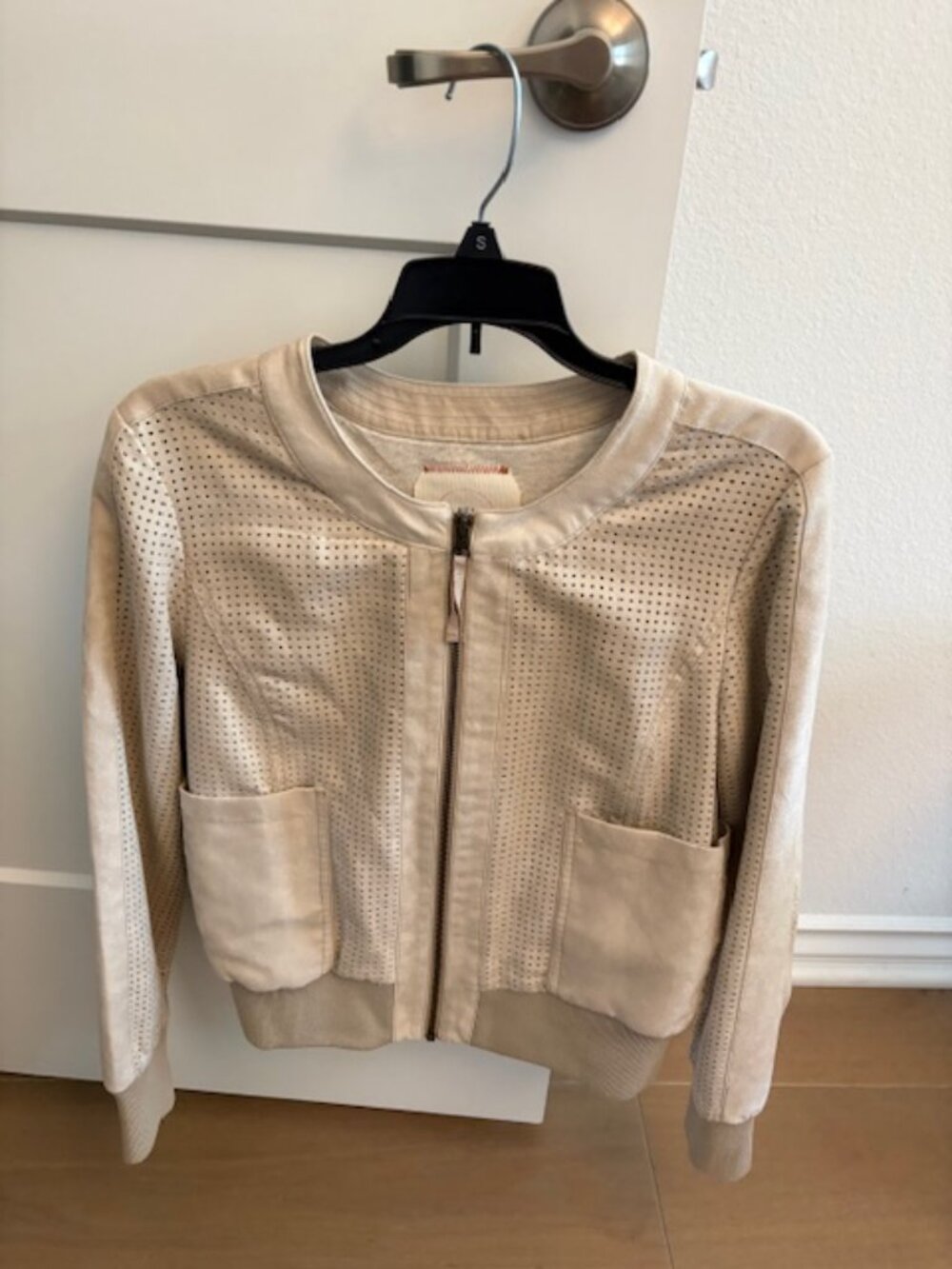 Anthropologie faux suede women's jacket